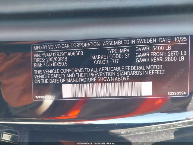 2026 VOLVO XC60 B5 CORE 9