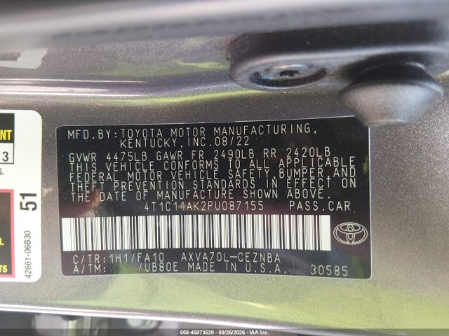 2023 TOYOTA CAMRY LE 9