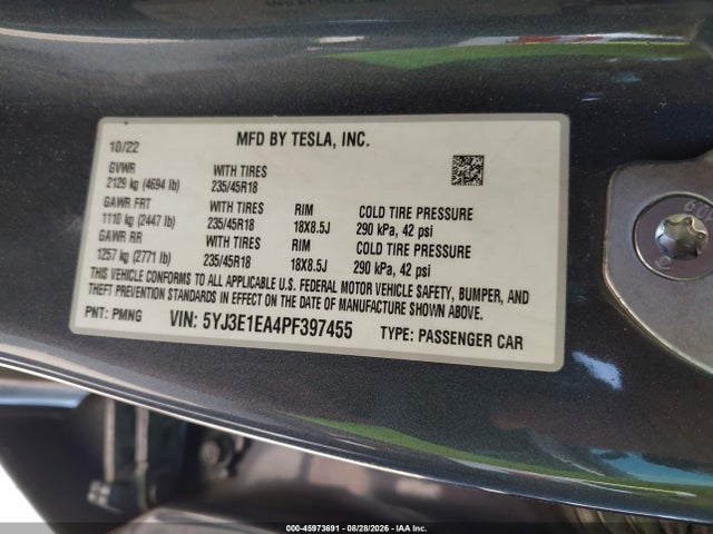 2023 TESLA MODEL 3 REAR-WHEEL DRIVE 9