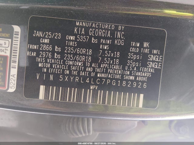 2023 KIA SORENTO S 9