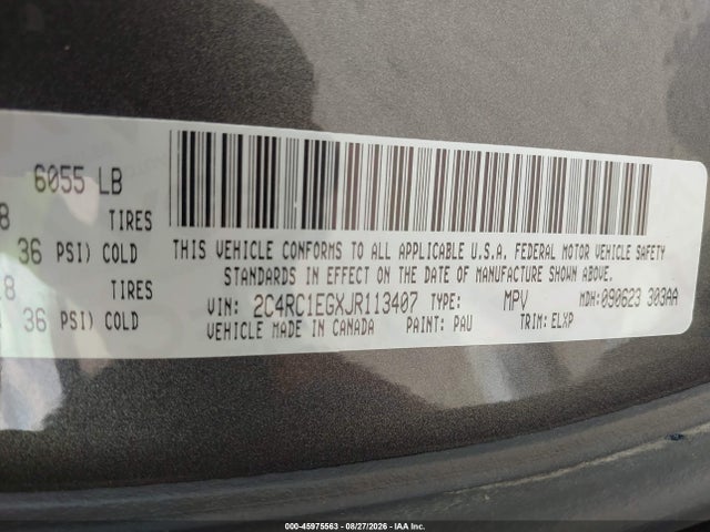 2018 CHRYSLER PACIFICA TOURING L PLUS 9