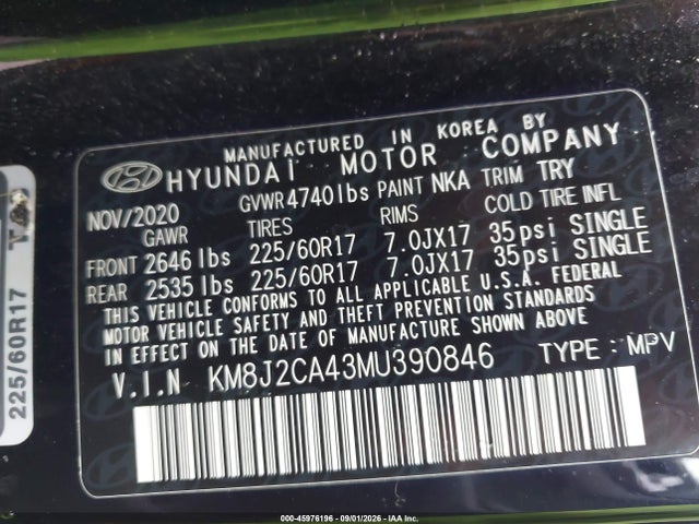 2021 HYUNDAI TUCSON SE 9