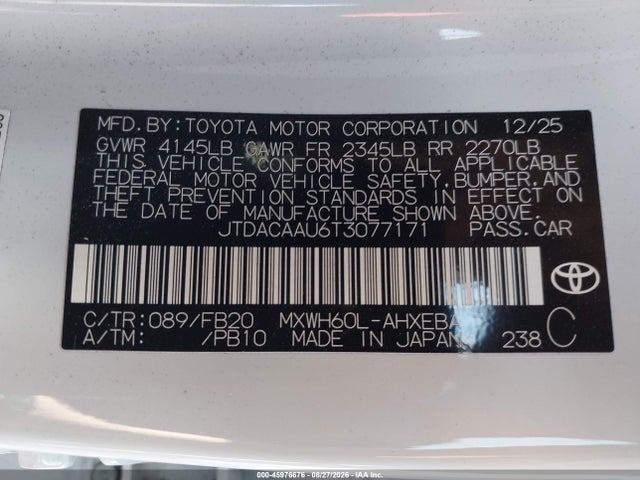 2026 TOYOTA PRIUS LE 9