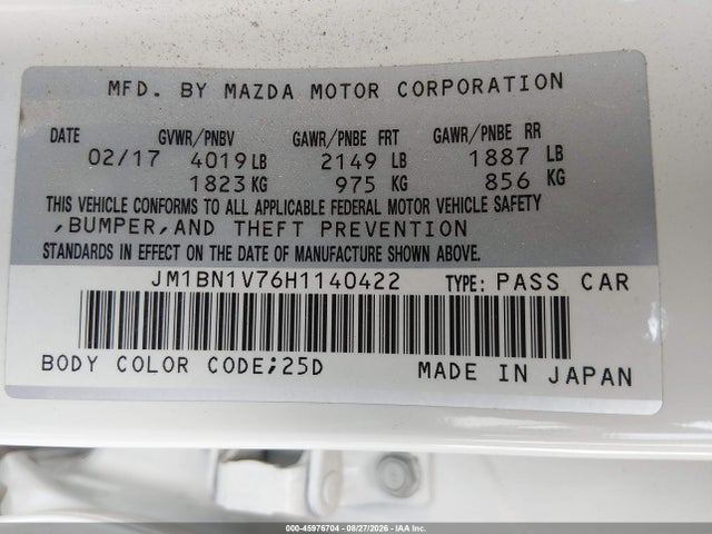 2017 MAZDA MAZDA3 TOURING 9