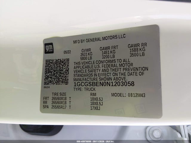 2022 CHEVROLET COLORADO 2WD SHORT BOX WT 9