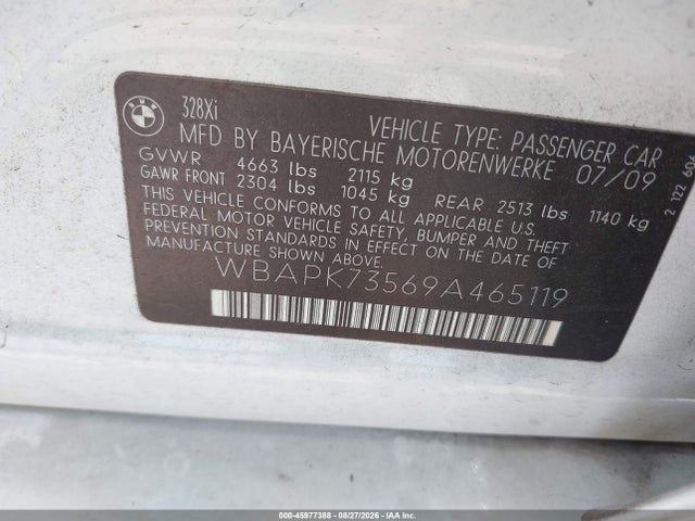 2009 BMW 328I XDRIVE 照片 9