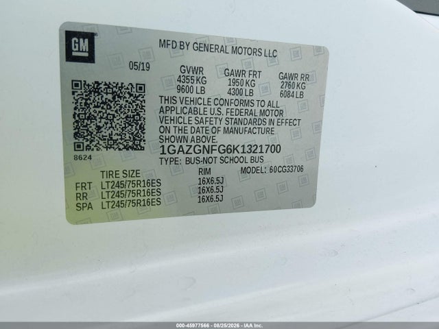 2019 CHEVROLET EXPRESS 3500 LS 9