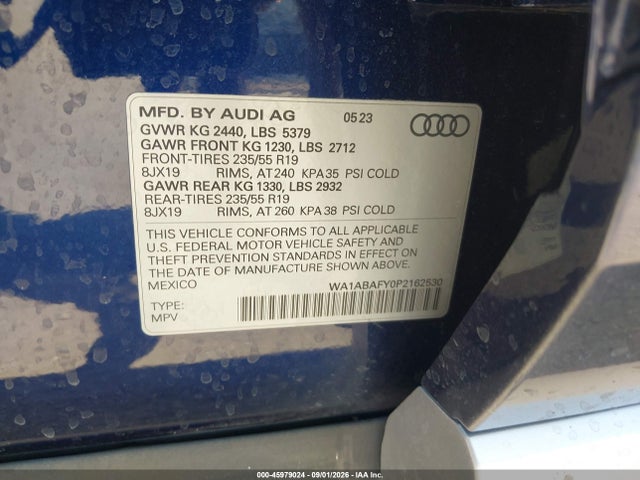2023 AUDI Q5 PREMIUM 40 TFSI QUATTRO S TRONIC 9