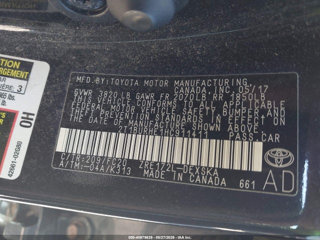 2017 Toyota COROLLA SE 照片 9
