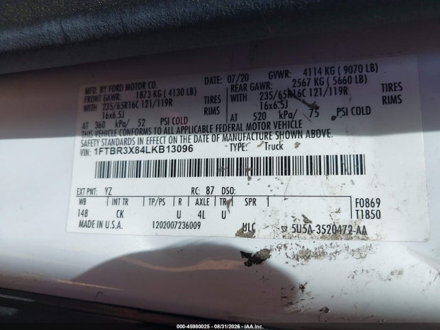 2020 FORD TRANSIT-250 CARGO VAN 8