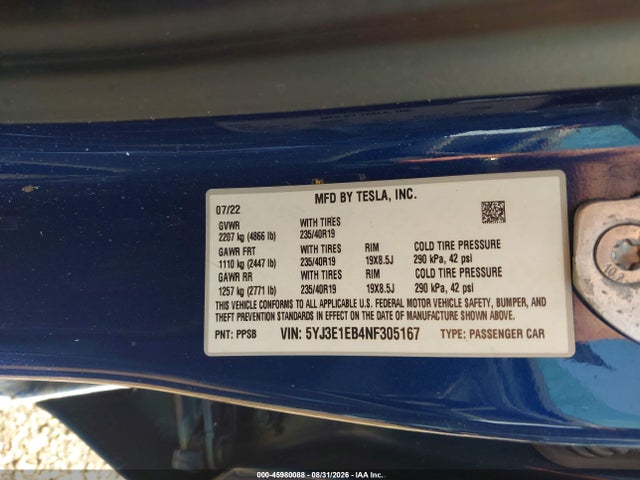 2022 TESLA MODEL 3 LONG RANGE DUAL MOTOR ALL-WHEEL DRIVE 9