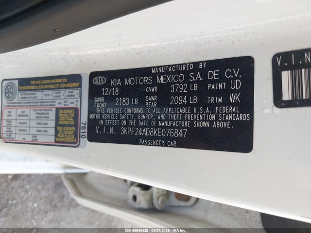 2019 KIA FORTE LXS 照片 9