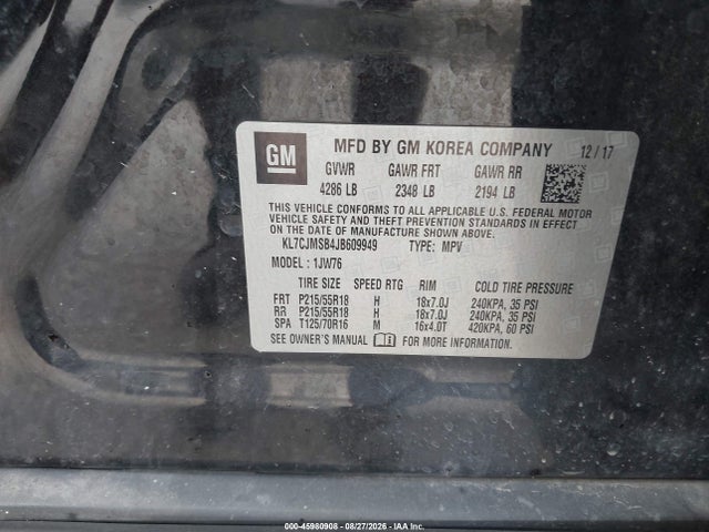 2018 CHEVROLET TRAX PREMIER 9