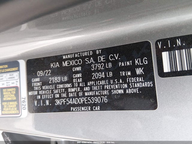 2023 KIA FORTE GT-LINE 9