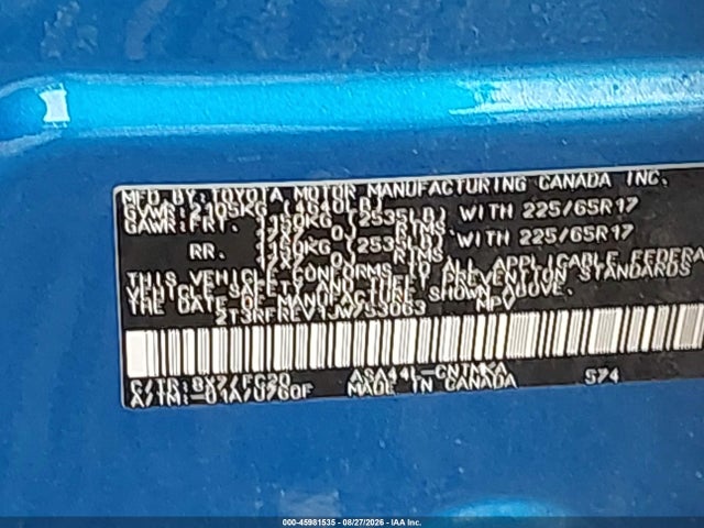 2018 TOYOTA RAV4 XLE 9