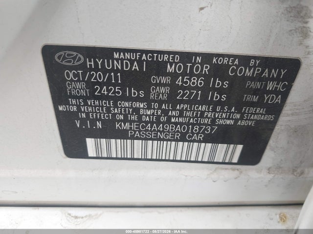 2011 Hyundai SONATA HYBRID 照片 9