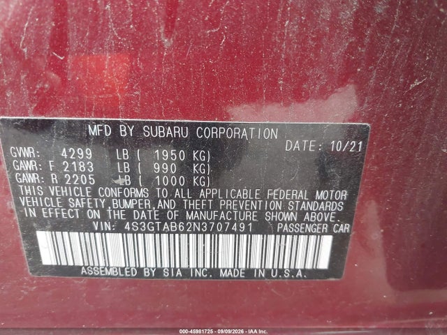2022 SUBARU IMPREZA BASE 5-DOOR 9