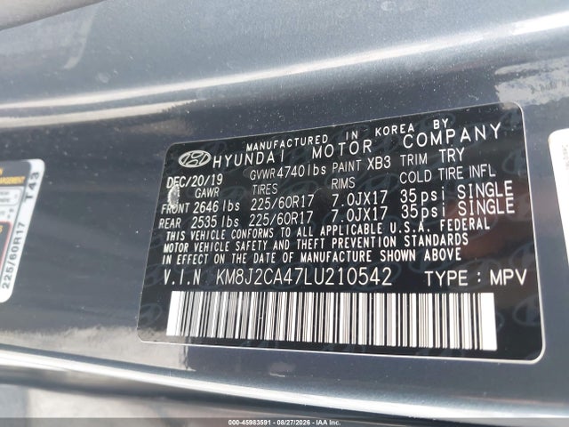 2020 HYUNDAI TUCSON SE 9