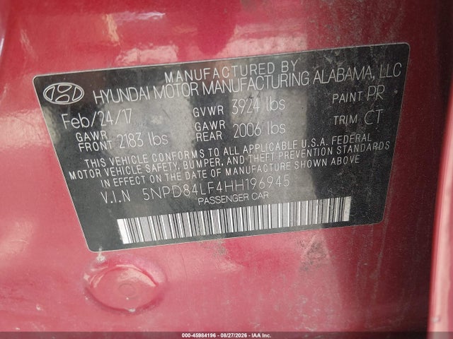 2017 HYUNDAI ELANTRA VALUE EDITION 9