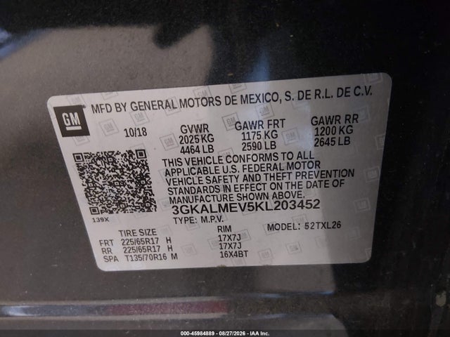 2019 GMC TERRAIN SLE 9