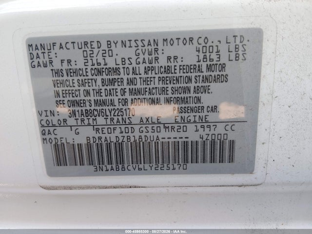2020 Nissan SENTRA SV XTRONIC CVT — фото 9