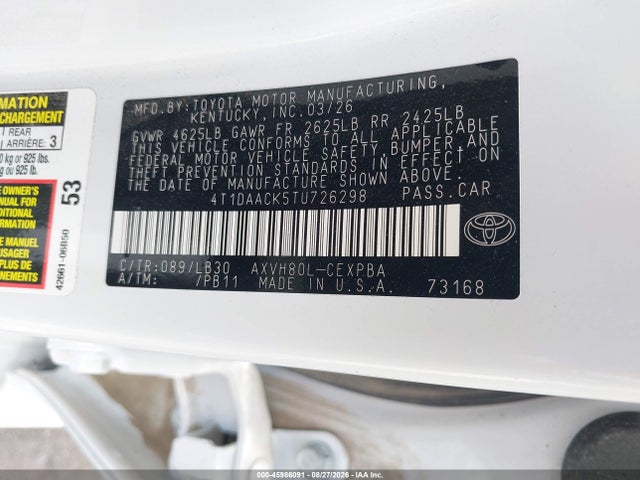2026 TOYOTA CAMRY XSE 9