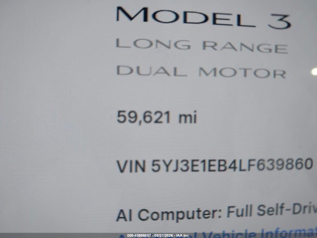 2020 TESLA MODEL 3 LONG RANGE DUAL MOTOR ALL-WHEEL DRIVE 13