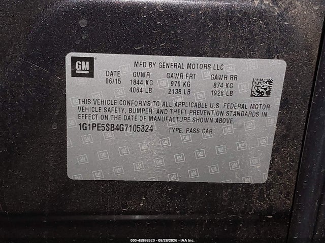 2016 Chevrolet CRUZE LIMITED 1LT AUTO 缩略图 9