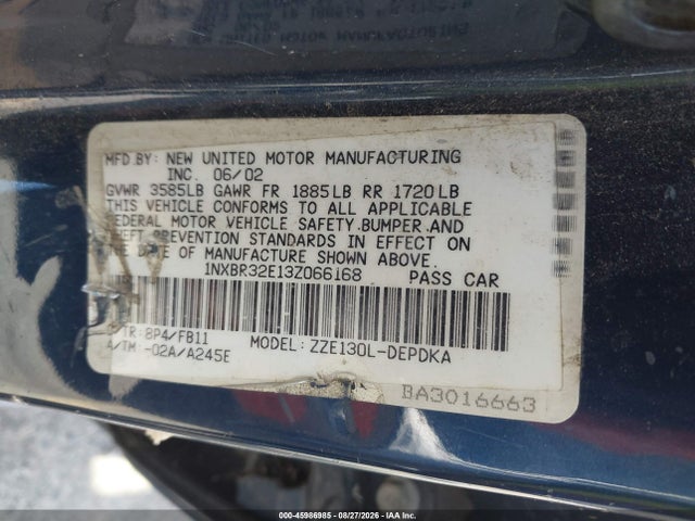 صورة 9 لـ 2003 Toyota COROLLA CE