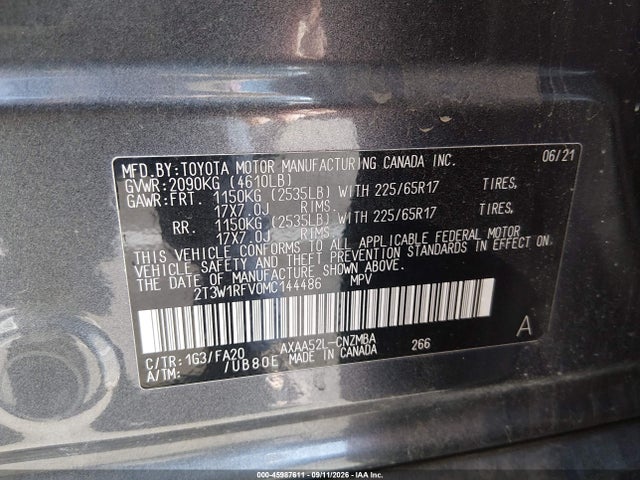 2021 TOYOTA RAV4 XLE 9
