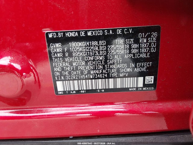 2026 HONDA HR-V 2WD SPORT 9