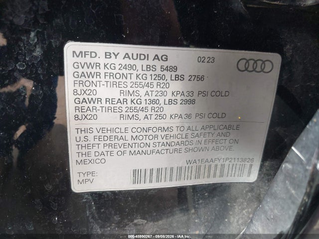 2023 AUDI Q5 PREMIUM PLUS 45 TFSI S LINE QUATTRO 9