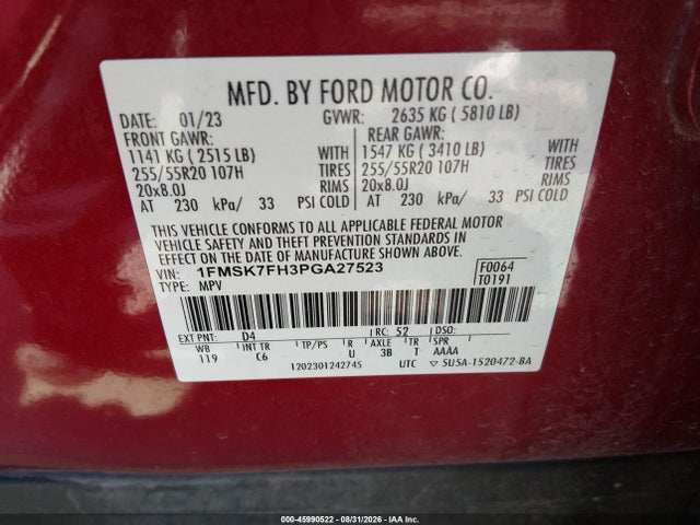 2023 FORD EXPLORER LIMITED 9