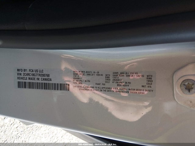 2026 CHRYSLER PACIFICA SELECT 9