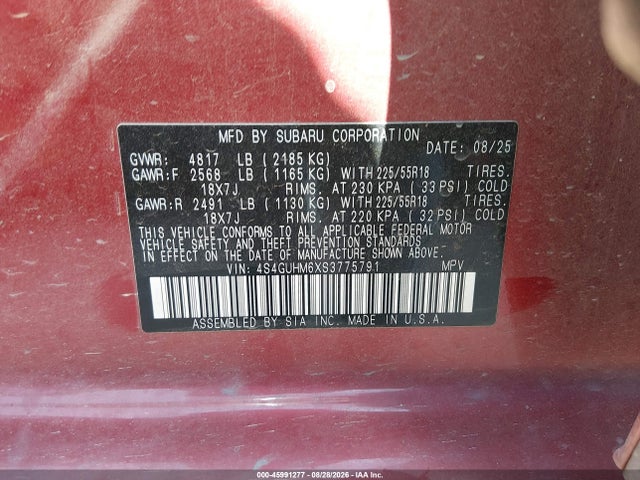 2025 SUBARU CROSSTREK LIMITED 9