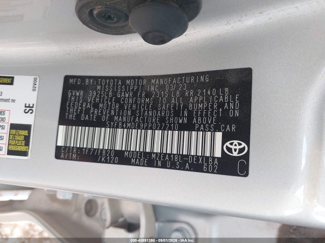 2023 TOYOTA COROLLA LE 9