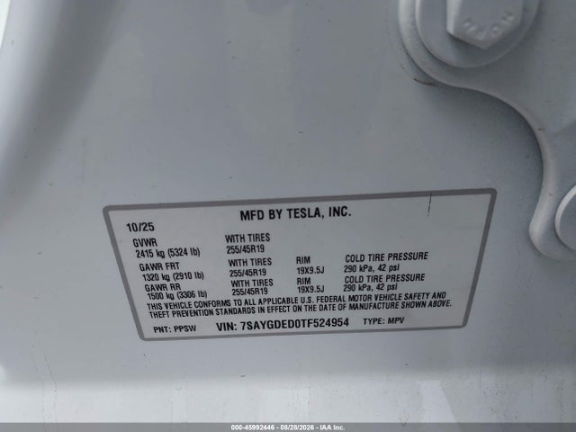 2026 TESLA MODEL Y PREMIUM REAR-WHEEL DRIVE/REAR-WHEEL DRIVE 9