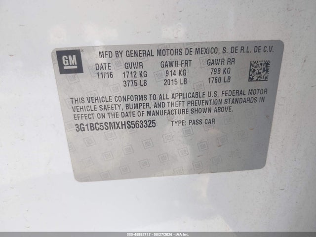 2017 Chevrolet CRUZE LS AUTO 照片 9