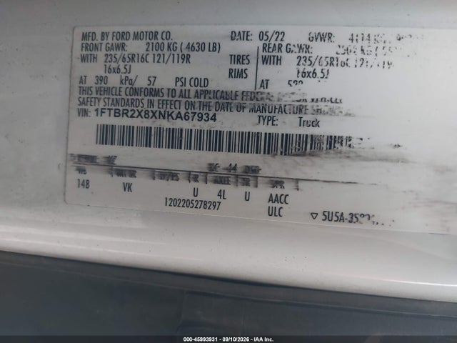 2022 FORD TRANSIT-250 9