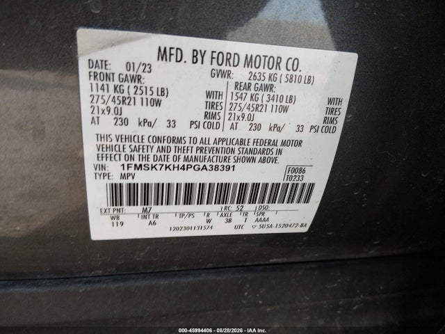 2023 FORD EXPLORER ST-LINE 9