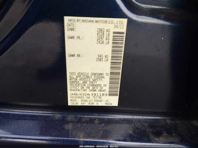 2023 NISSAN ALTIMA SR FWD 9