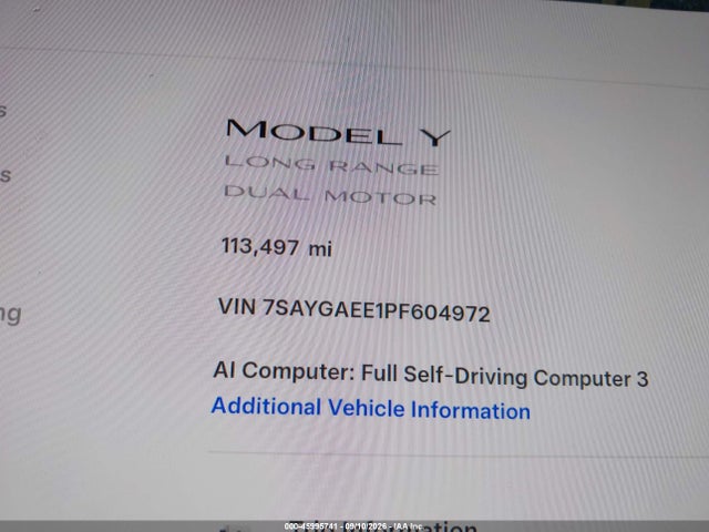2023 TESLA MODEL Y AWD/LONG RANGE DUAL MOTOR ALL-WHEEL DRIVE 7