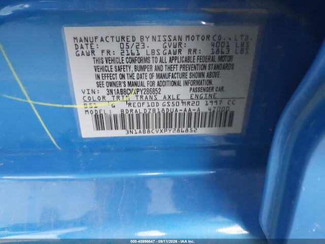 2023 NISSAN SENTRA SV XTRONIC CVT 9