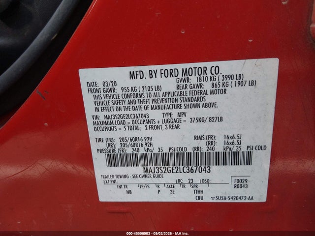 2020 FORD ECOSPORT SE 9