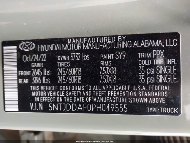 2023 HYUNDAI SANTA CRUZ SEL PREMIUM 9