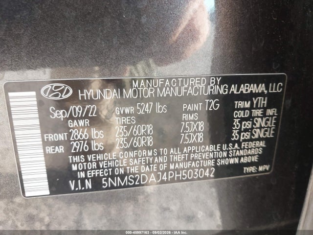 2023 HYUNDAI SANTA FE SEL 9