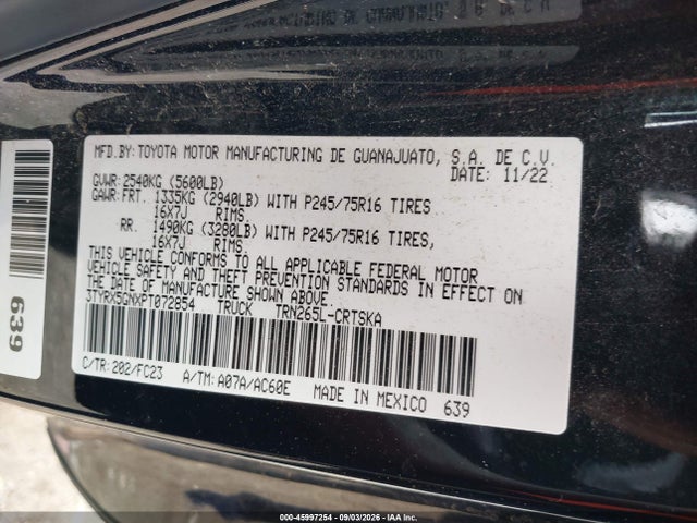 2023 TOYOTA TACOMA SR5 9