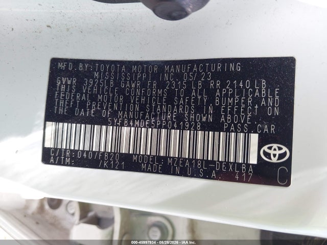 2023 TOYOTA COROLLA LE 9