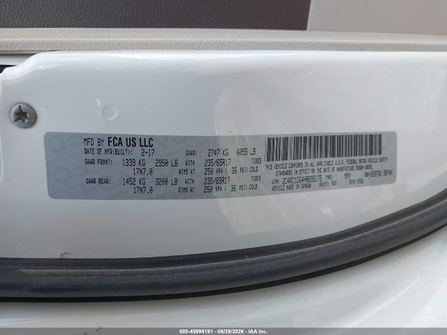 2017 CHRYSLER PACIFICA TOURING 9