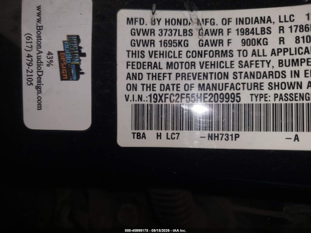 2017 HONDA CIVIC LX 9